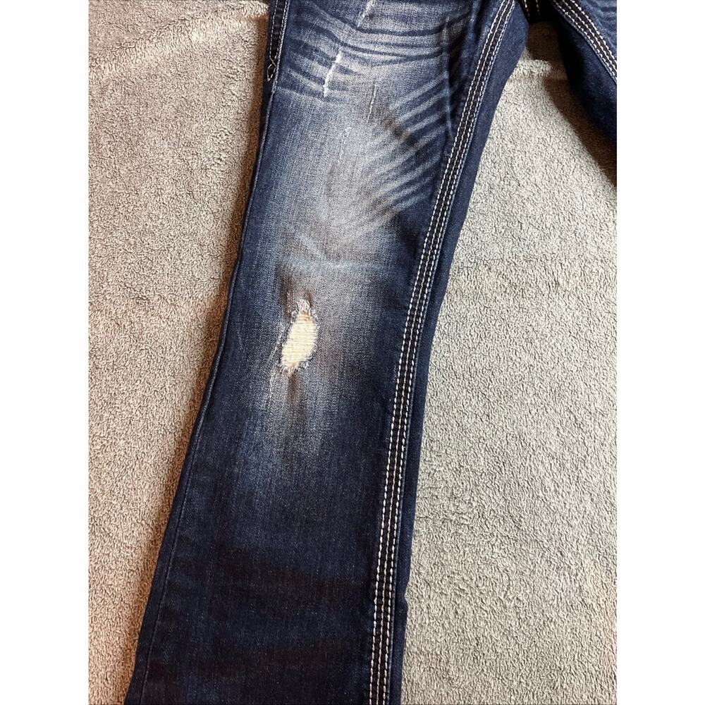 Rock Revival Women's Drew Boot Cut Distressed Jeans Low Rise Size 26 B205 - Picture 13 of 16